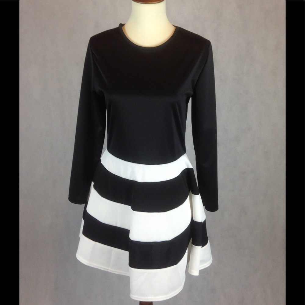 Striped Long Sleeve Dress